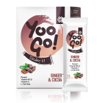 Yoo Go! Shake it! Polvere con dolcificante per la preparazione di una bevanda proteica con cacao e zenzero, 175 g 500541